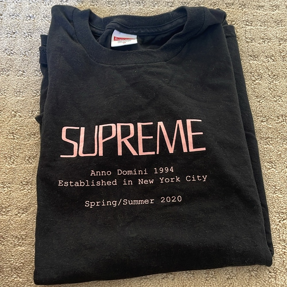 Supreme Anno Domini Tee, color black, women’s or men’s medium